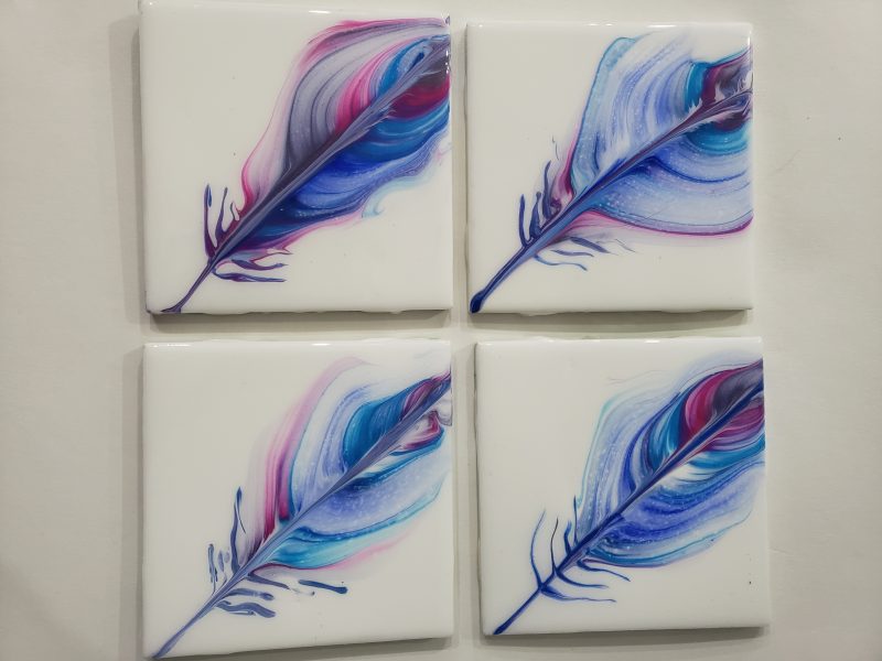 Feather Coasters (Color options available) - Image 7